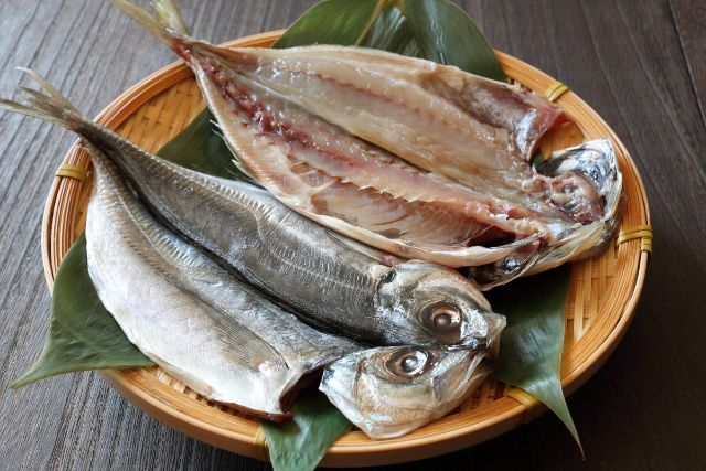 開かれた干物